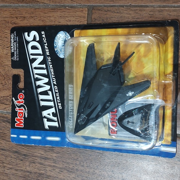 Vintage Tailwinds black airforce military toy plane Christmas - Picture 1 of 2